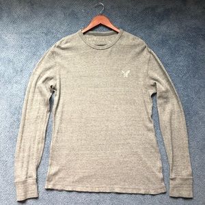 Light Grey American Eagle Long Sleeve Shirt